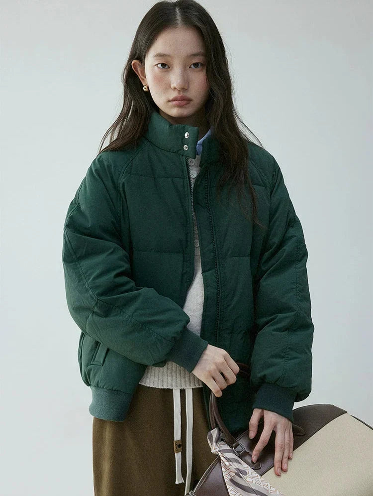 Annora Women's Down-Filled Puffer Jacket with High Stand Collar