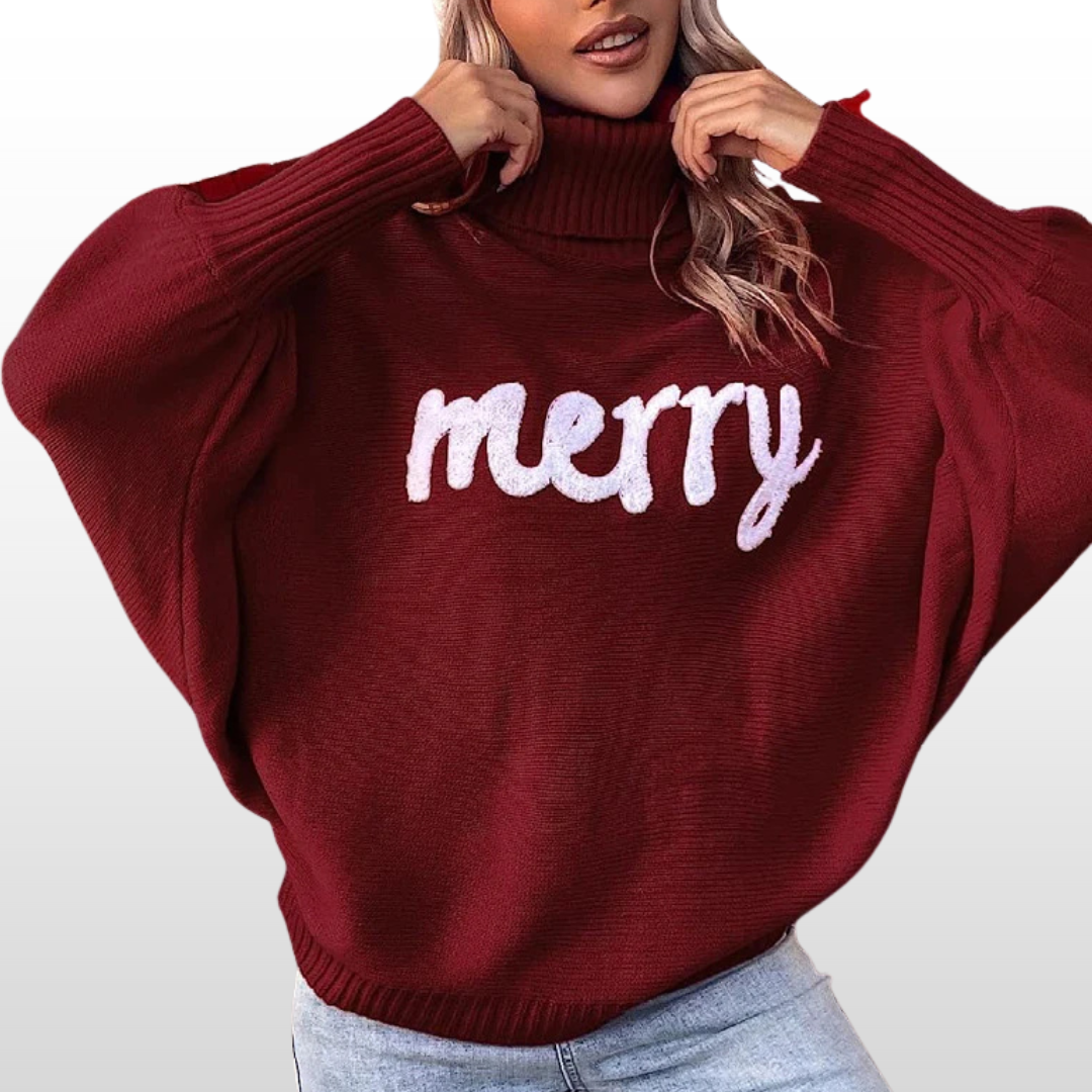 Emmie | Women's Batwing Sleeve Loose Fit Knit Sweater