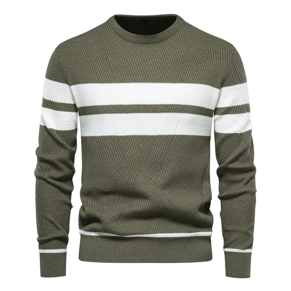 Modern Men's Sweater with Stripe Design