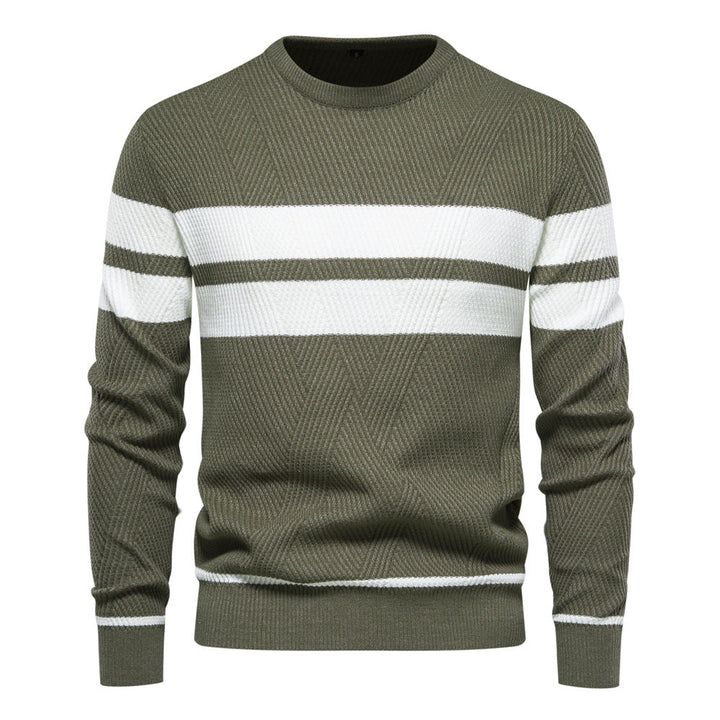 Modern Men's Sweater with Stripe Design