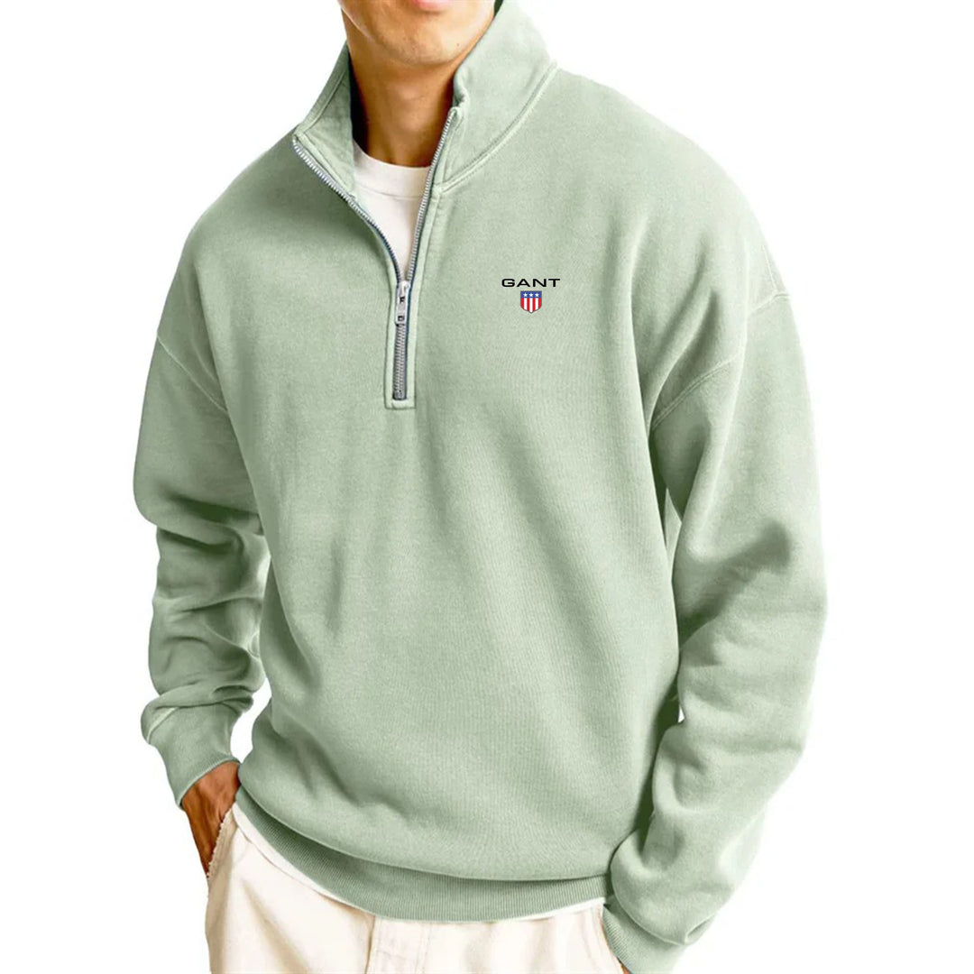 Grant | Men's Half Zip Jumper with Elegant Collar and Sleek Design
