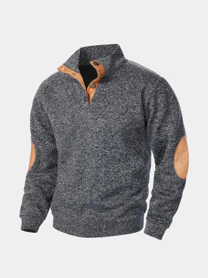 Callum | Men's Heritage Pullover with Contrast Elbow Patches