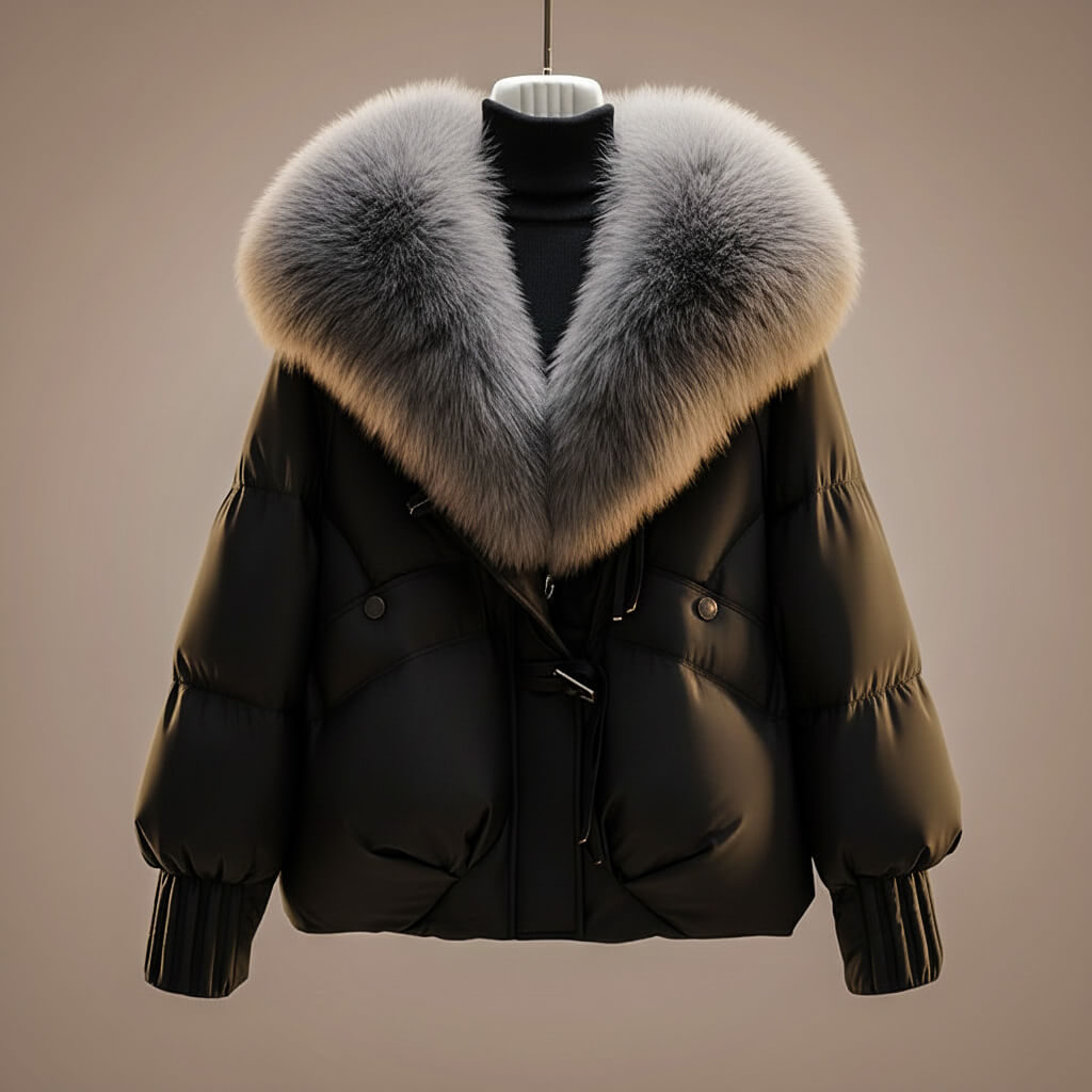 Emmeline Women's Winter Coat with Luxurious Plush Collar