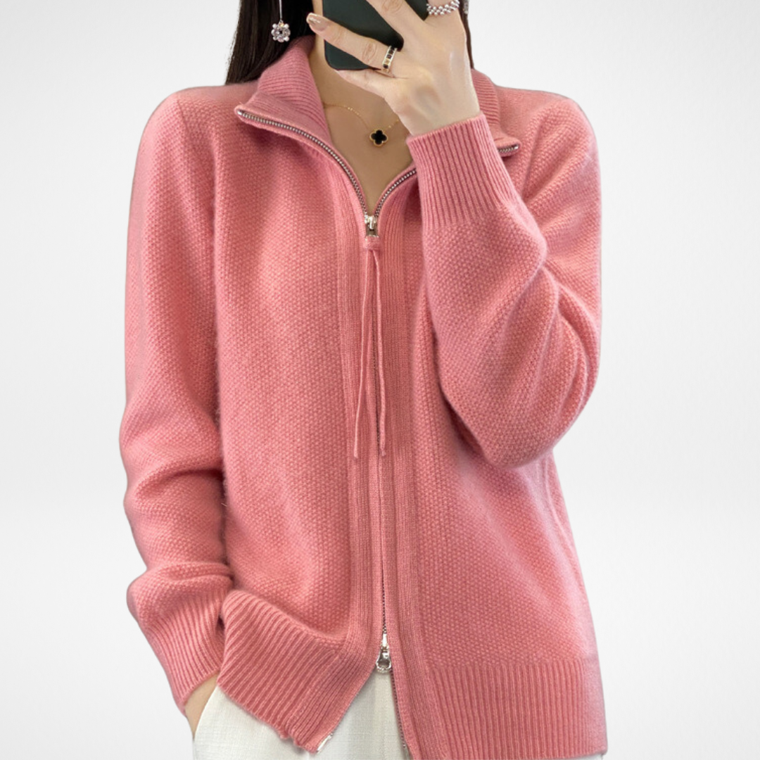 Katrina | Women's Minimalist Zip Sweater with a Chic Modern Design