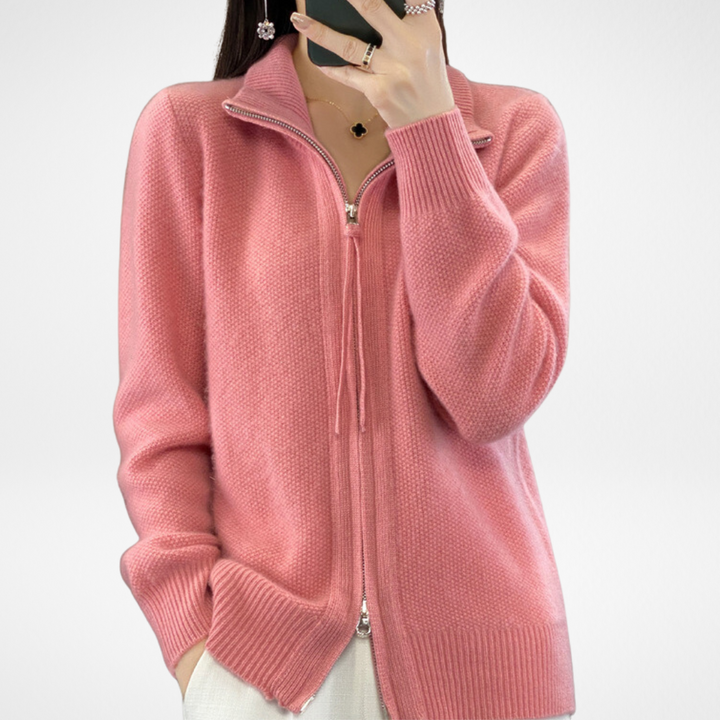 Katrina | Women's Minimalist Zip Sweater with a Chic Modern Design