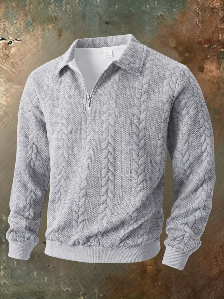 Stylish Men's Sweater with Cable Pattern
