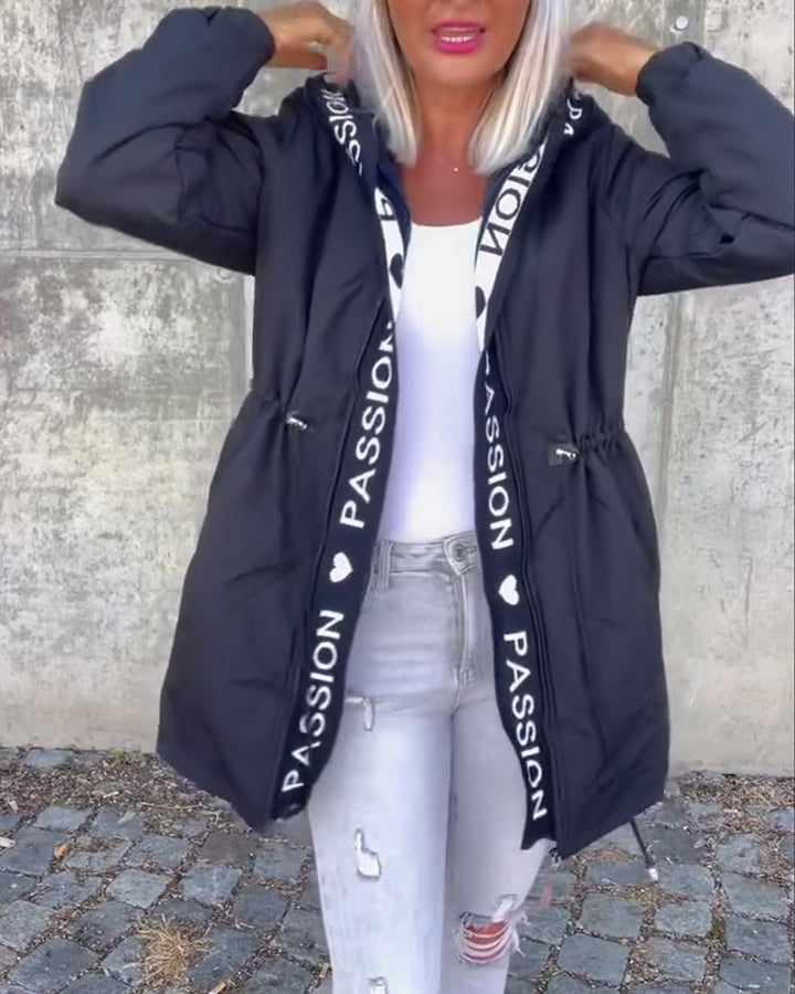 Vanessa | Women's Casual Zip-Up Jacket with Adjustable Drawstring