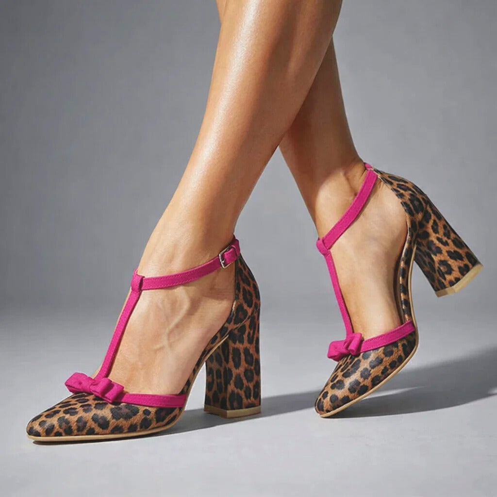 Valentina Leopard Print Heels