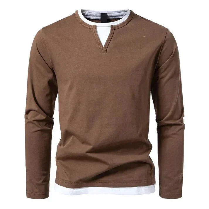 Alwin - Luxury Long-Sleeve Shirt Crafted from Combed Cotton