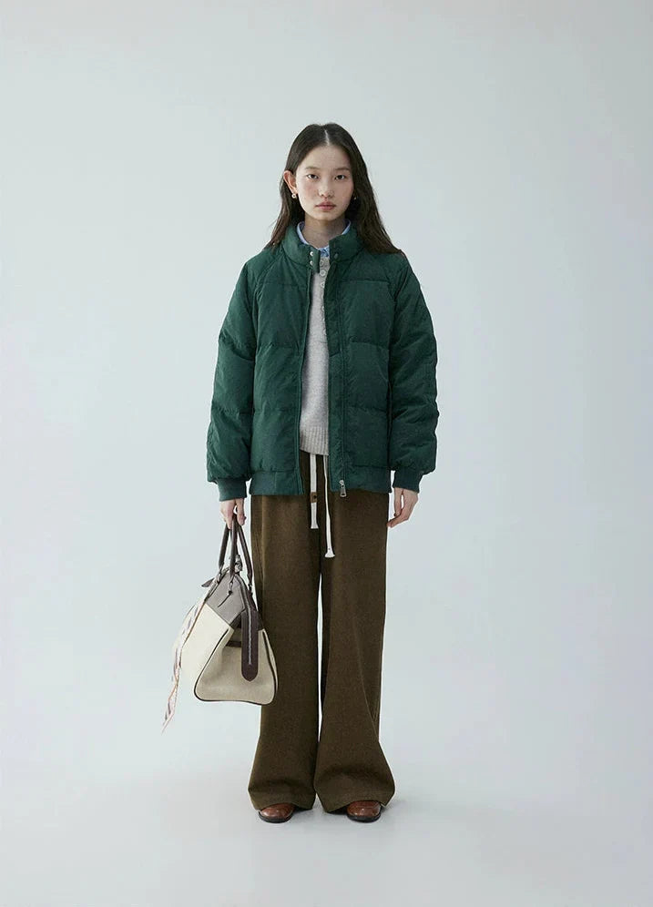 Annora Women's Down-Filled Puffer Jacket with High Stand Collar