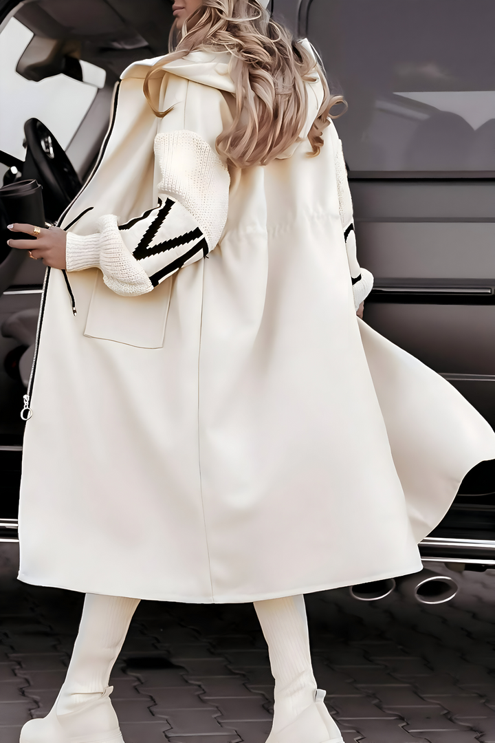 Rosana | Women's Hooded Coatigan with Longline Drape and Open Front