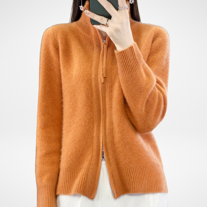 Katrina | Women's Minimalist Zip Sweater with a Chic Modern Design