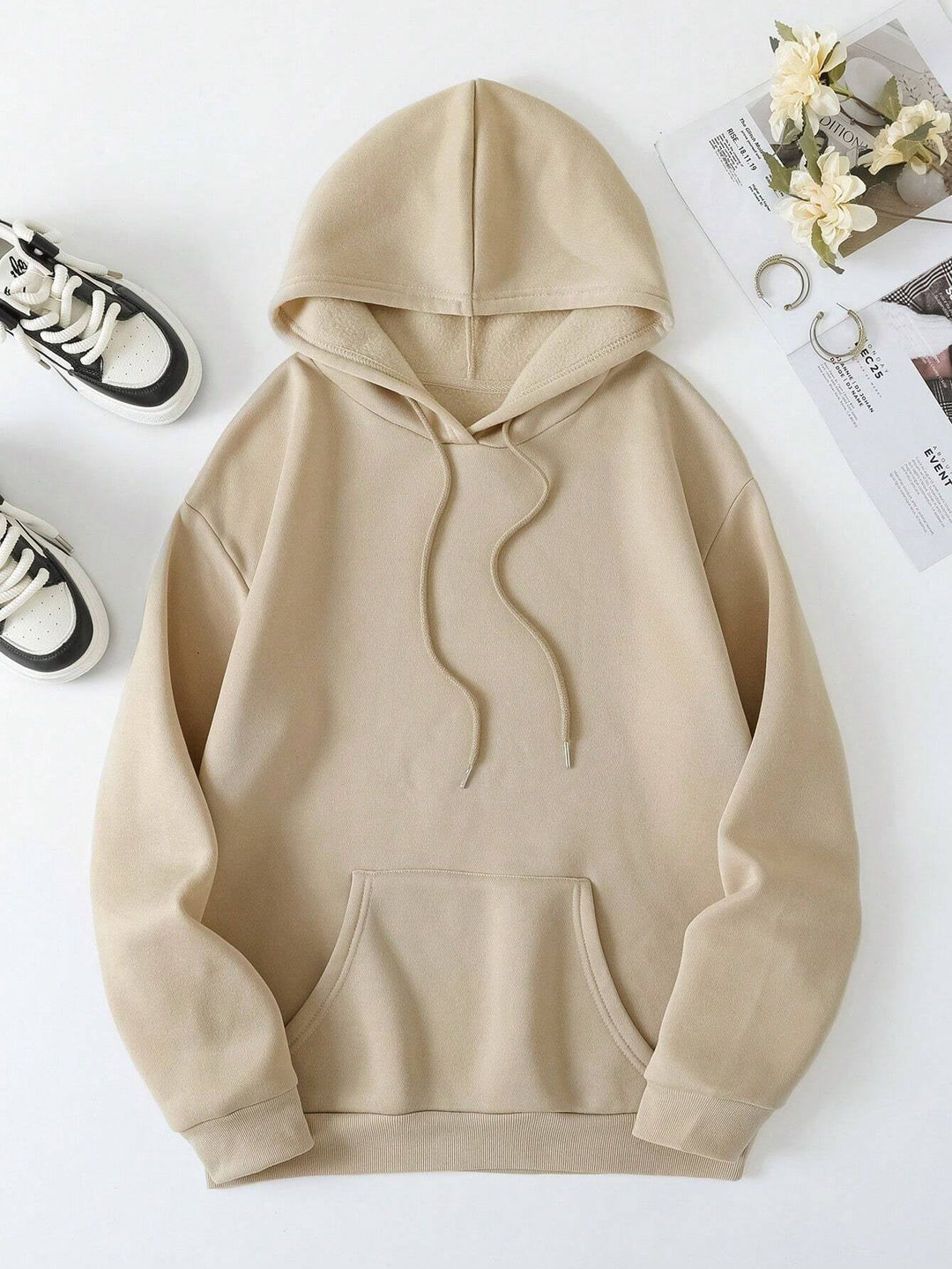 Susannah | Women's Oversized Fleece Hoodie with Striking Back Graphic