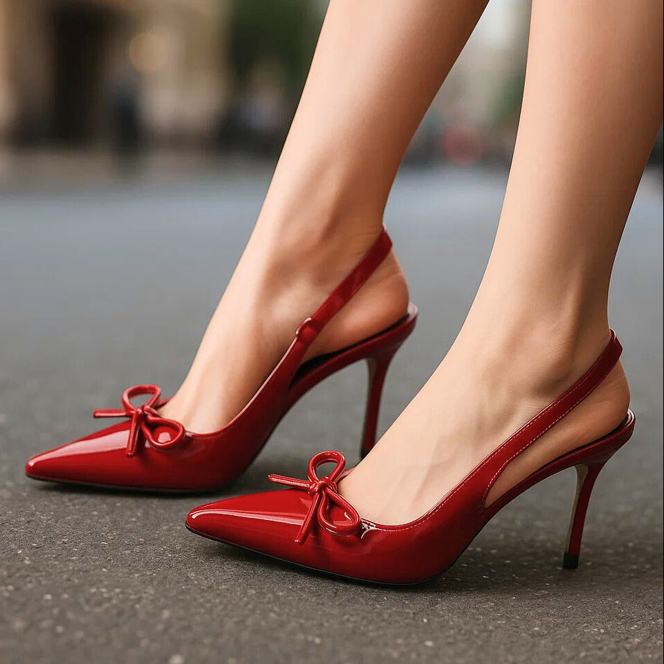 Valentina Rae Bow-Embellished Heels