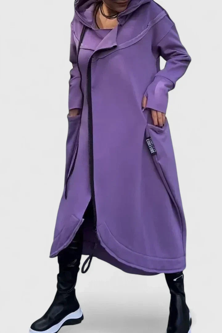 Jessamine - Hooded Cardigan with Side Zip