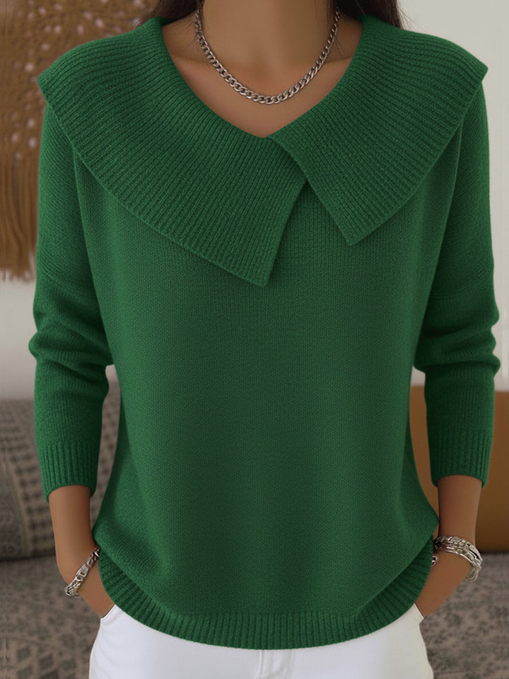 Lucia - Cozy Knit Sweater Featuring a Soft Collar