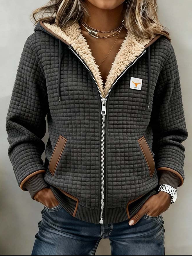 Genevieve Women's Full Zip Fleece Lined Jacket
