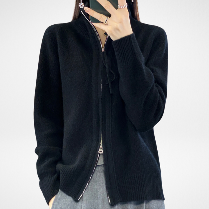 Katrina | Women's Minimalist Zip Sweater with a Chic Modern Design