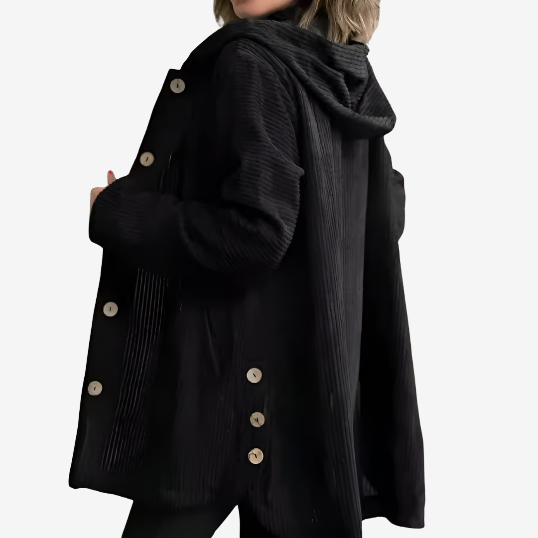 Button-Front Georgette Knit Jacket