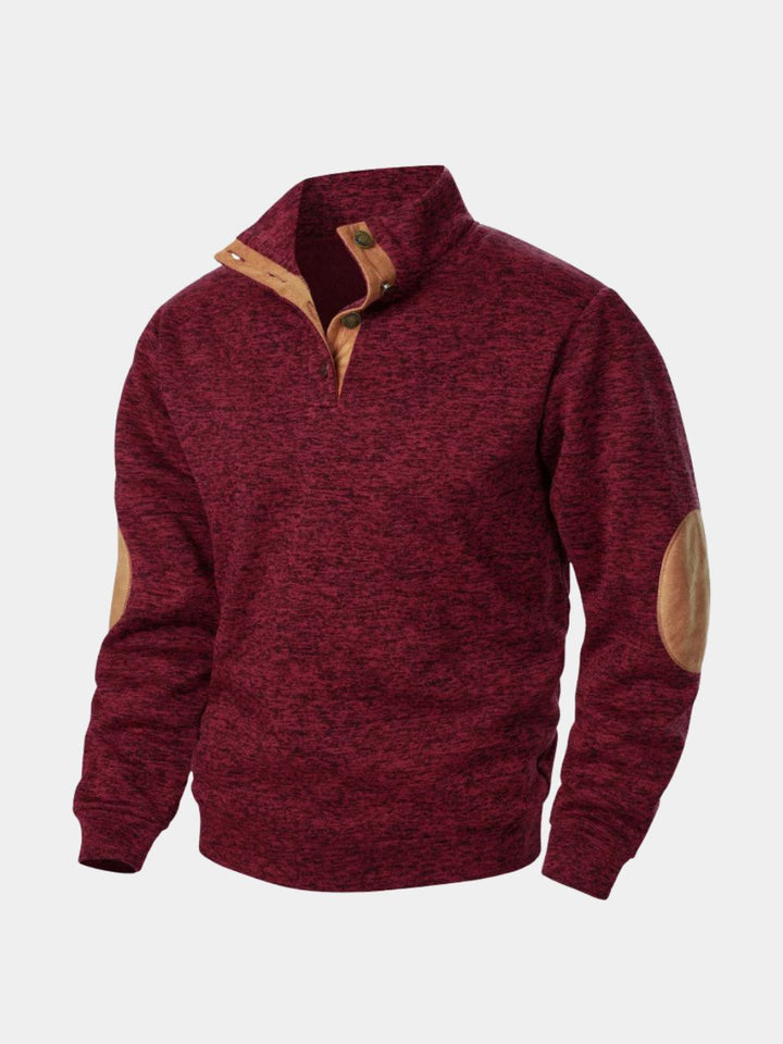 Callum | Men's Heritage Pullover with Contrast Elbow Patches