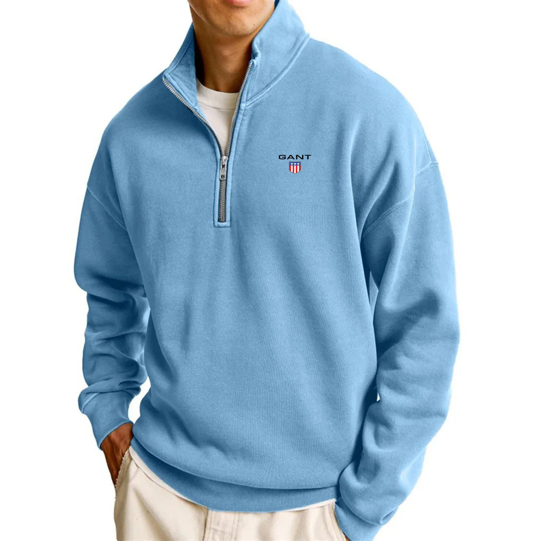 Grant | Men's Half Zip Jumper with Elegant Collar and Sleek Design