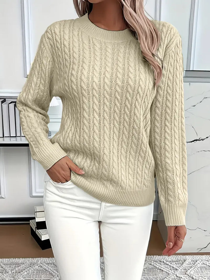 Lena | Women's Classic Cable Knit Sweater Crafted from Premium Yarn