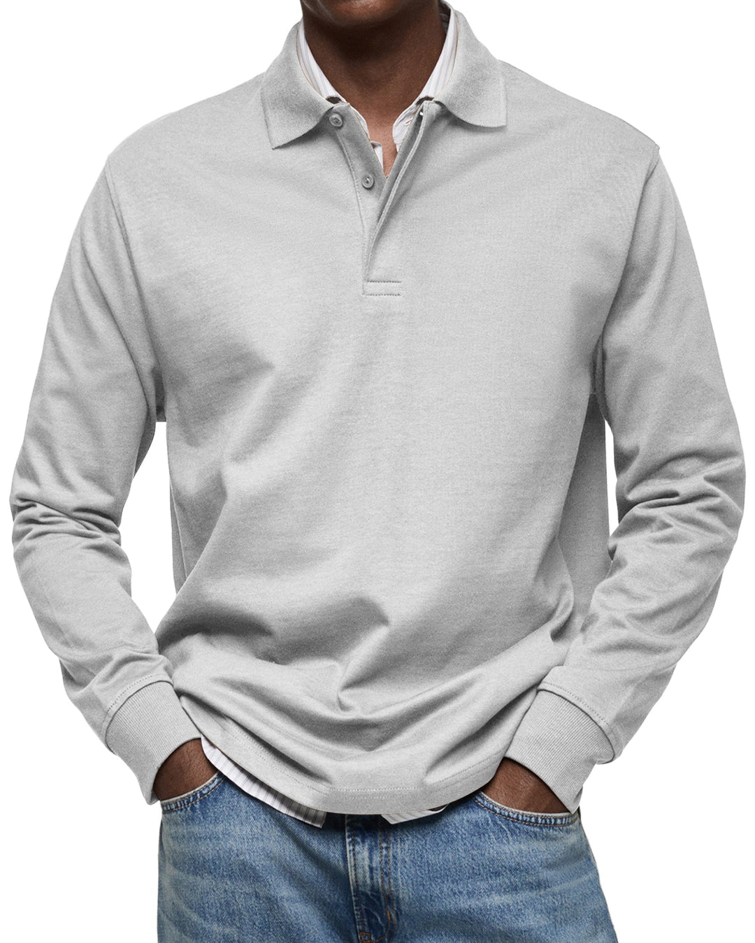 Luxe Polo Shirt with Long Sleeves