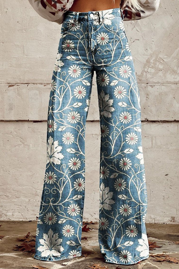 Margherita™ | Chic Bohemian Floral Print Pants