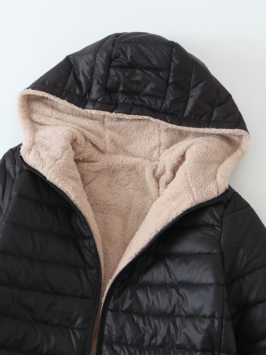 Vicky | Women's Longline Puffer Jacket with Fleece Lining and Cushioned Comfort