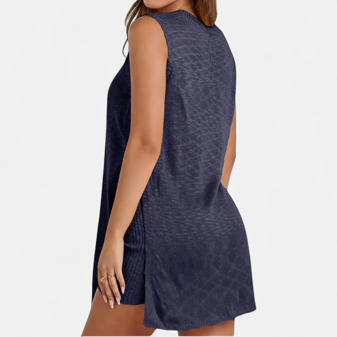 BREEZY | Sleeveless Knit Lounge Set - Two-Piece