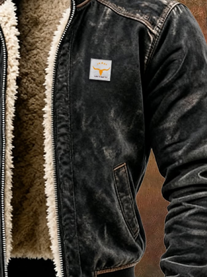 Jacket in vintage look with structured collar