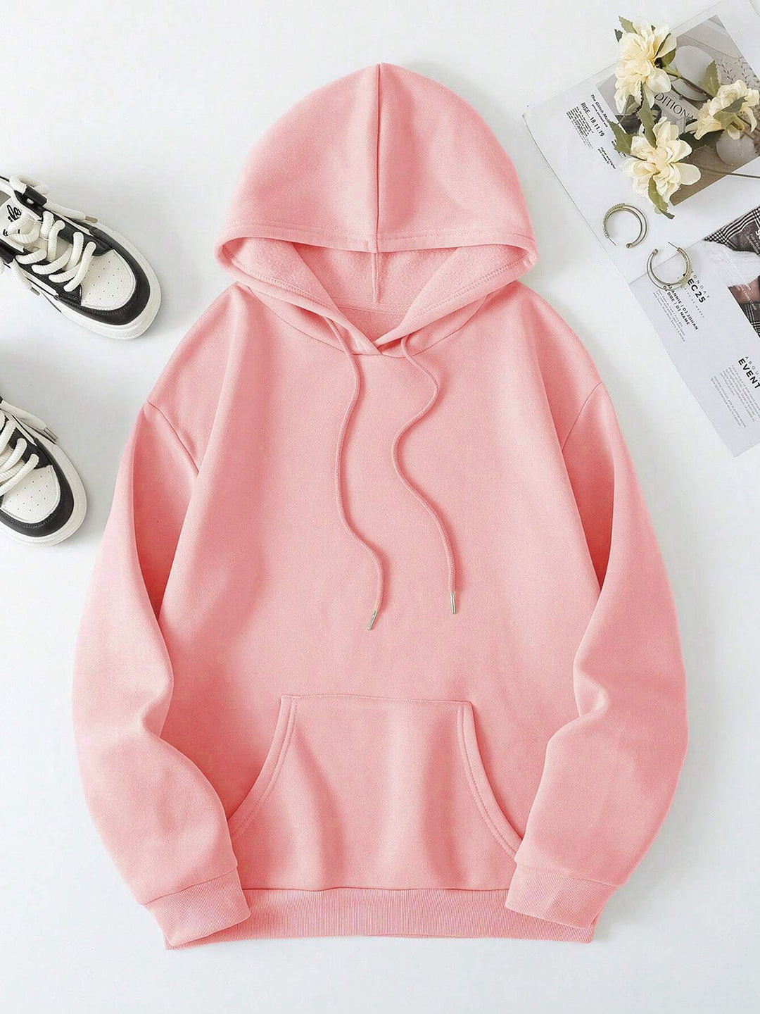 Susannah | Women's Oversized Fleece Hoodie with Striking Back Graphic