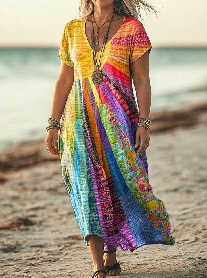 Liora - Bohemian Print Dress
