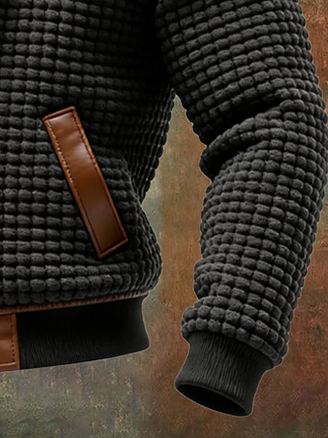 Textured jacket with embossed details