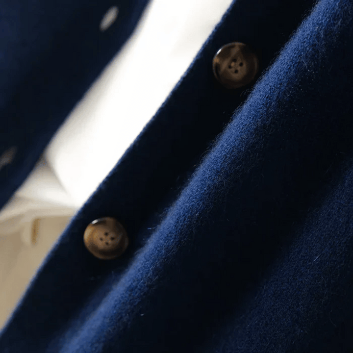Celeste | Women's Soft Knit High Neck Cardigan with Bold Button Details