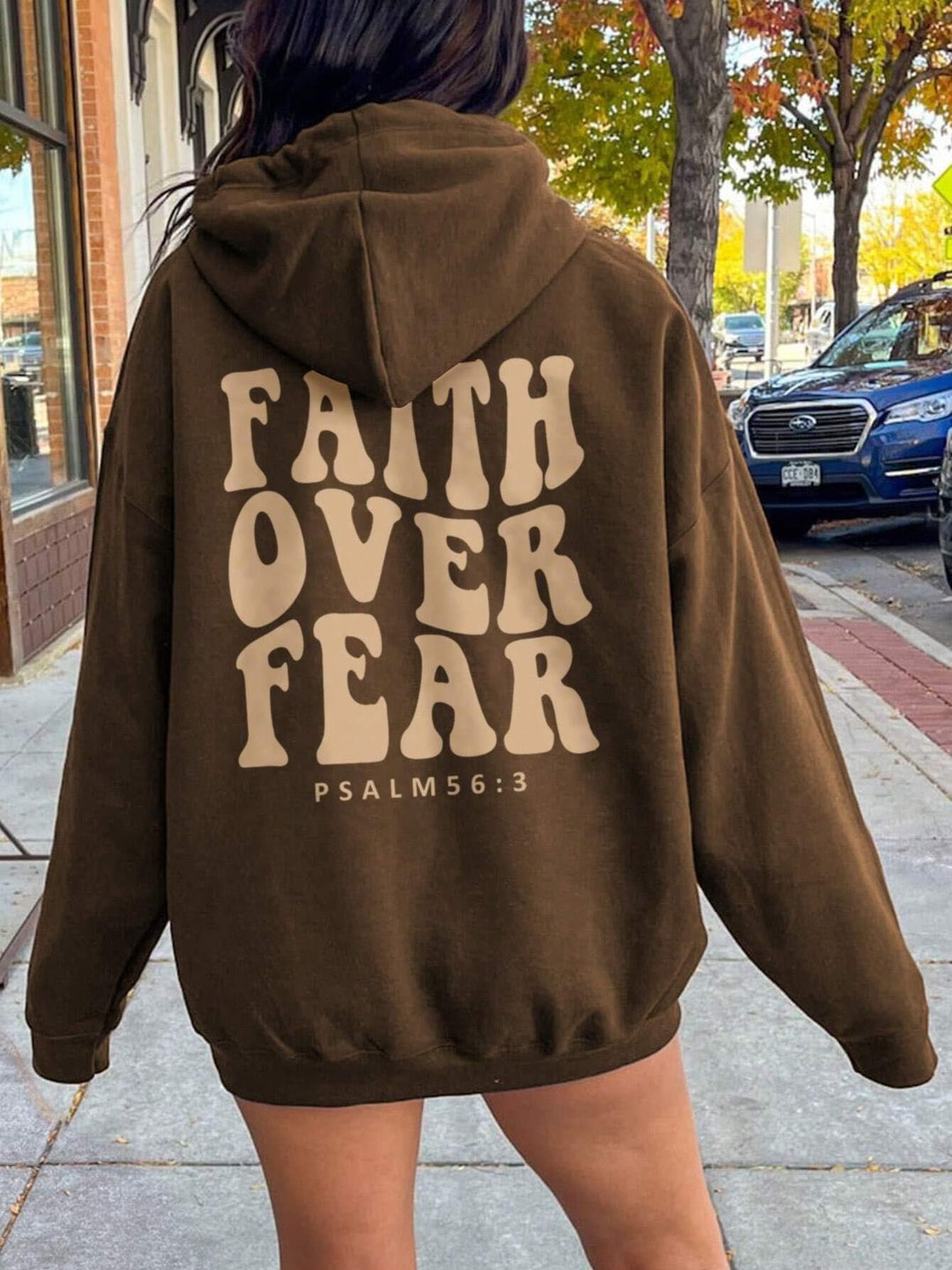 Susannah | Women's Oversized Fleece Hoodie with Striking Back Graphic