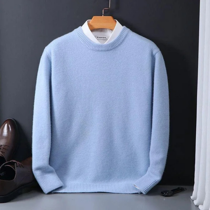Noah | Men's Cashmere Crew Neck Sweater with Elegant Detailing