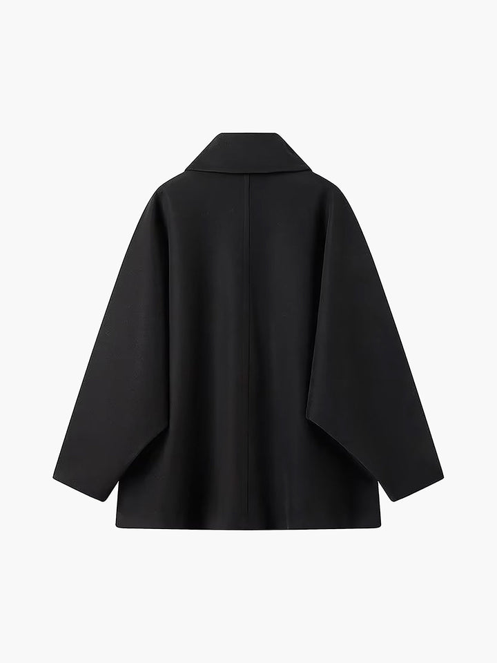Rhona | Women's Oversized Wool Blend Coat with Button Closure