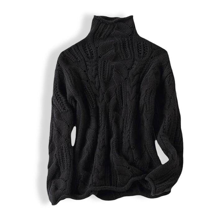 Leocadia | Women's Longline Jumper with Dropped Hem and Long Sleeves