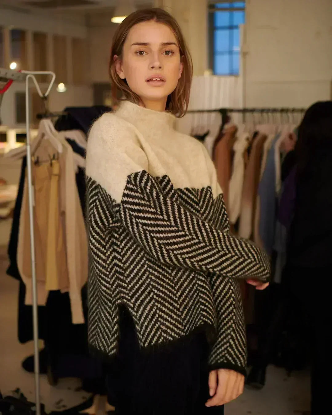 Lauren | Women's High Neck Sweater with Flattering Silhouette