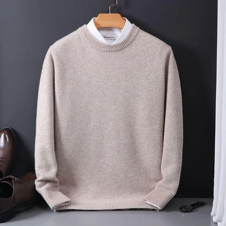 Noah | Men's Cashmere Crew Neck Sweater with Elegant Detailing
