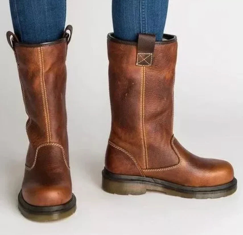 Una | Women's Lined Leather Winter Boots with Cozy Interior