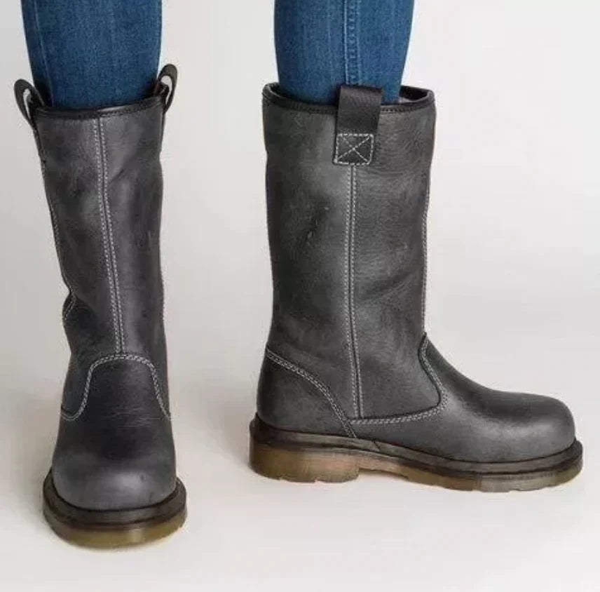 Una | Women's Lined Leather Winter Boots with Cozy Interior