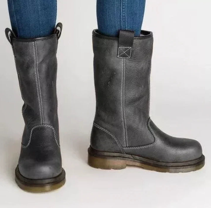 Una | Women's Lined Leather Winter Boots with Cozy Interior