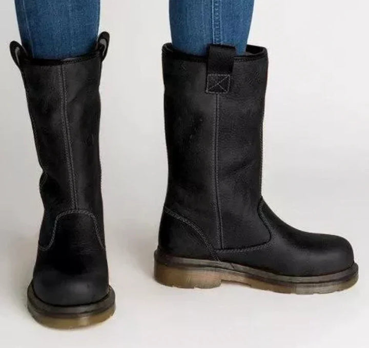 Una | Women's Lined Leather Winter Boots with Cozy Interior