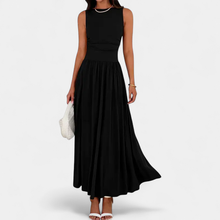 SUNNIVA | Flowy Maxi Dress with Ruched Pockets