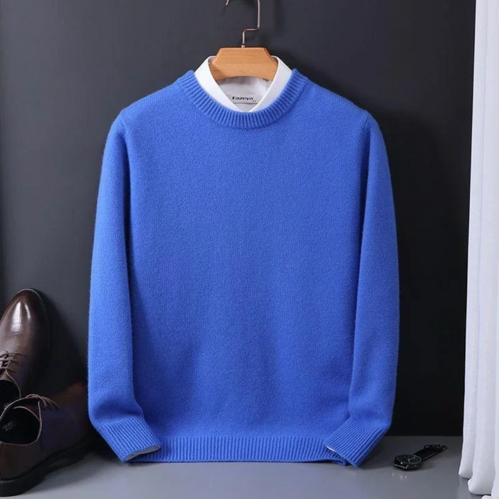 Noah | Men's Cashmere Crew Neck Sweater with Elegant Detailing