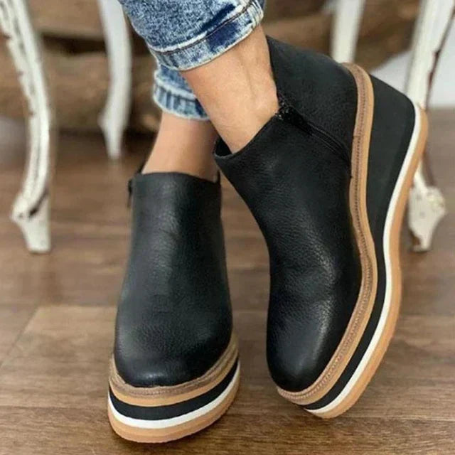 Isadora | Women's Everyday Ankle Boots with Sleek Smooth Upper