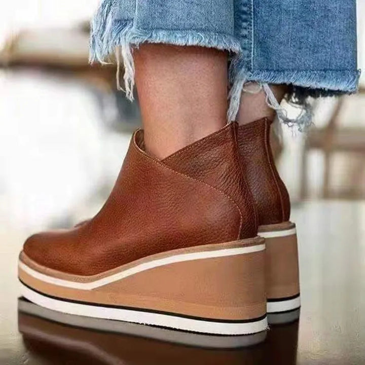 Isadora | Women's Everyday Ankle Boots with Sleek Smooth Upper