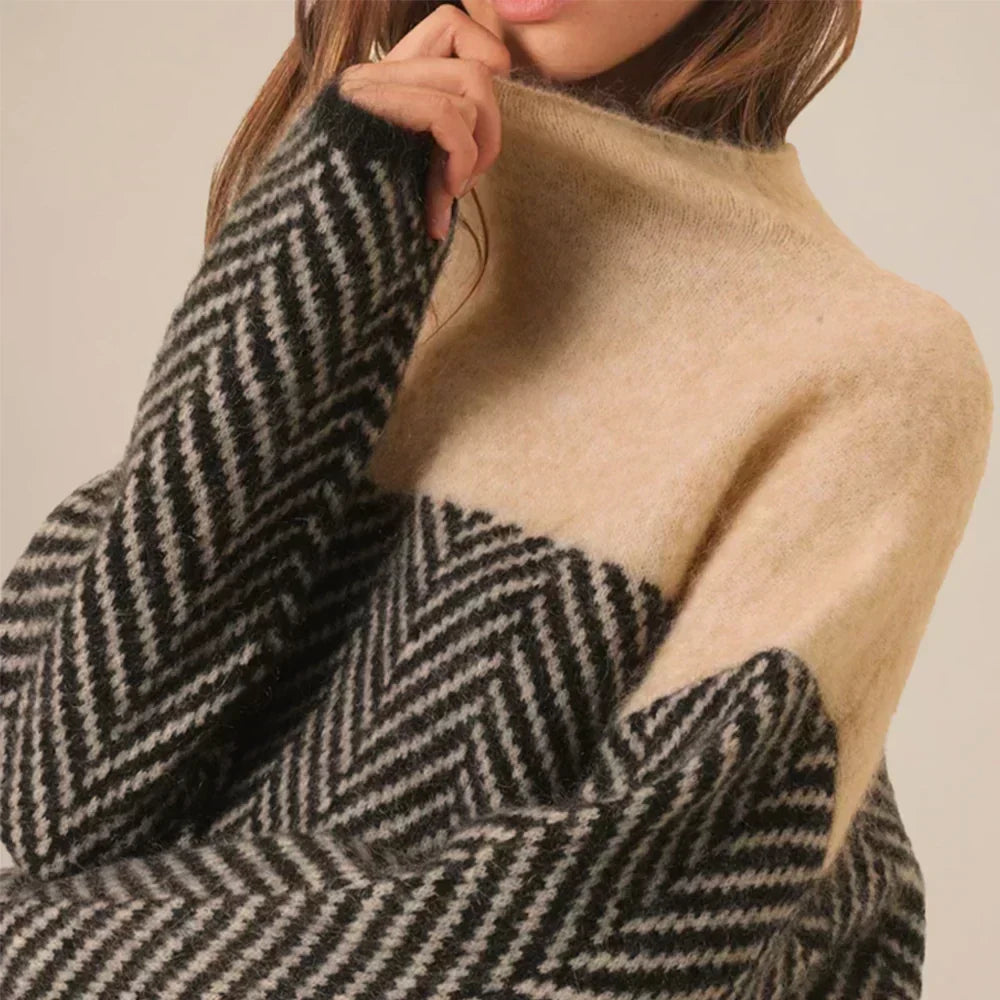 Lauren | Women's High Neck Sweater with Flattering Silhouette